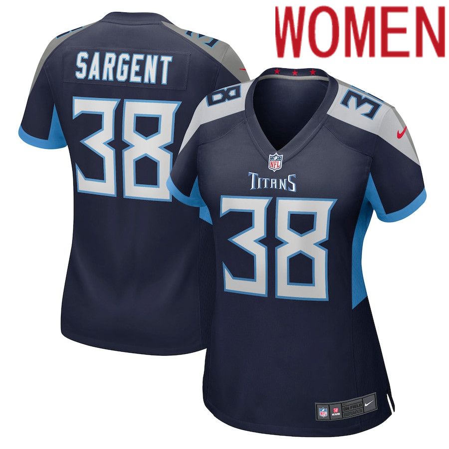 Women Tennessee Titans #38 Mekhi Sargent Nike Navy Game NFL Jersey->women nfl jersey->Women Jersey